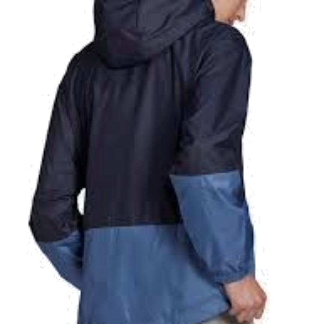 (WMNS) adidas Essentials Logo Elongated Windbreaker Asia Sizing 'Navy Teal' GM5622
