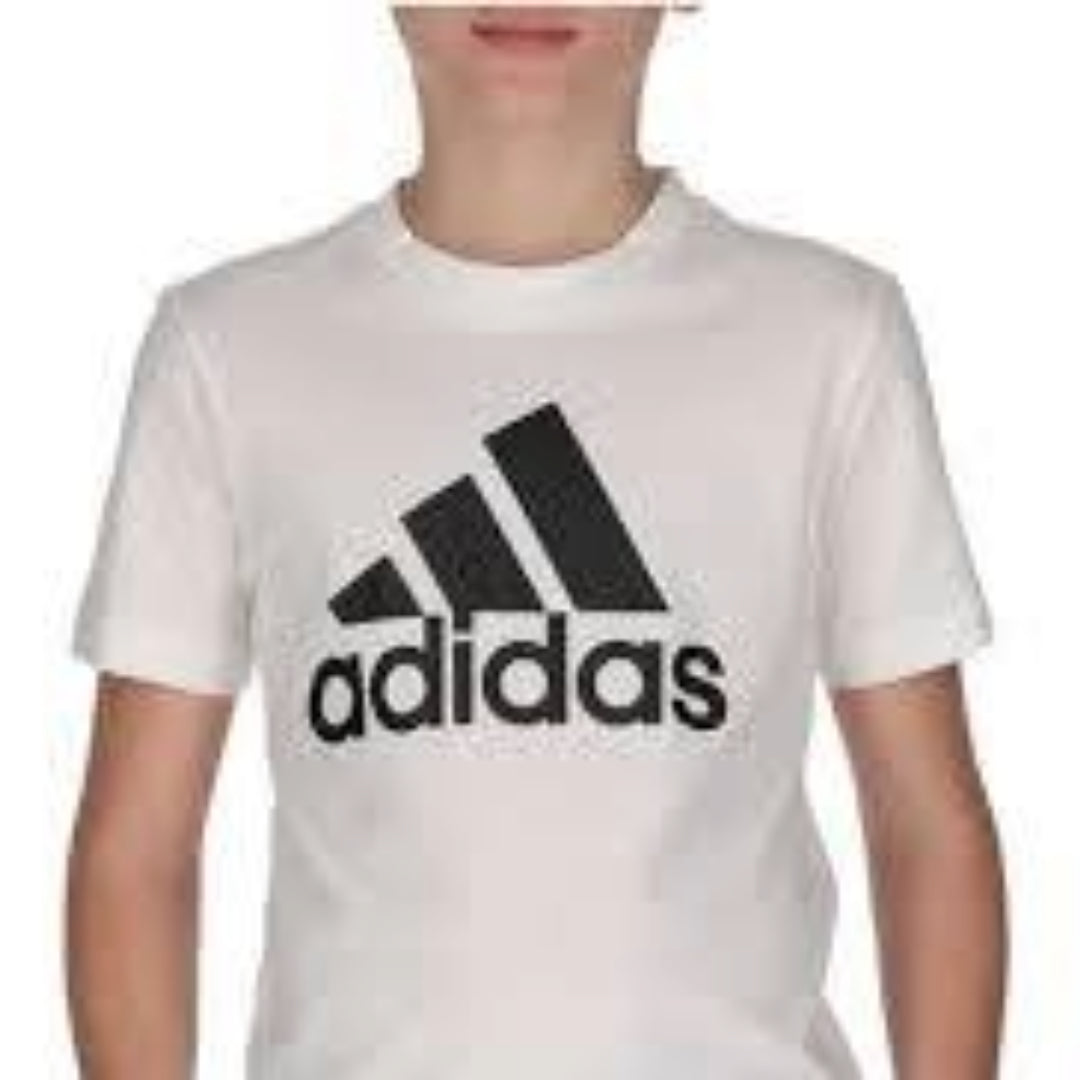 (GS) adidas Essentials T-Shirt Asia Sizing 'White Black' GN3994