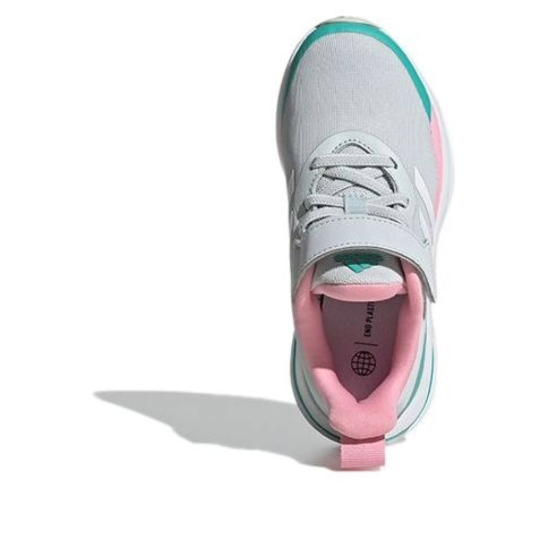 (GS) adidas FortaRun Elastic Lace Top Strap 'Grey Teal Pink' GV7838
