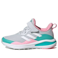 (GS) adidas FortaRun Elastic Lace Top Strap 'Grey Teal Pink' GV7838