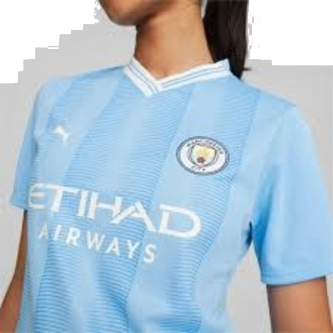 (WMNS) PUMA Manchester City 23/24 Home Jersey 'Blue White' 770440-01