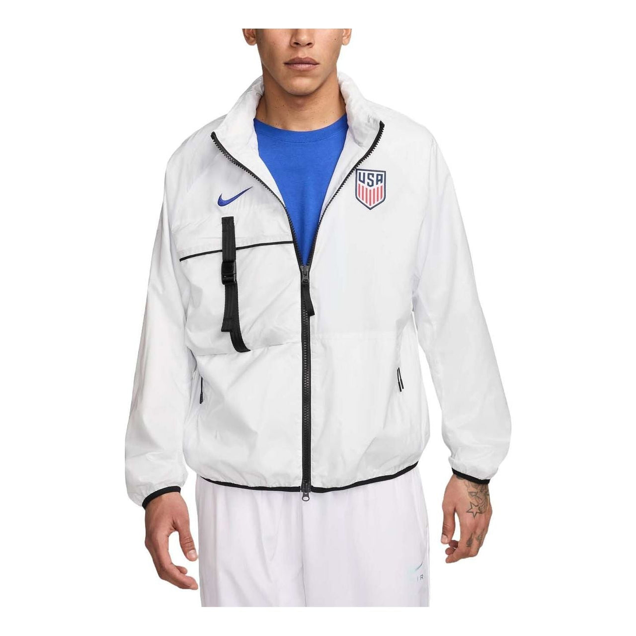 Nike USMNT Football Halo Jacket 'Summit White' FZ8367-121