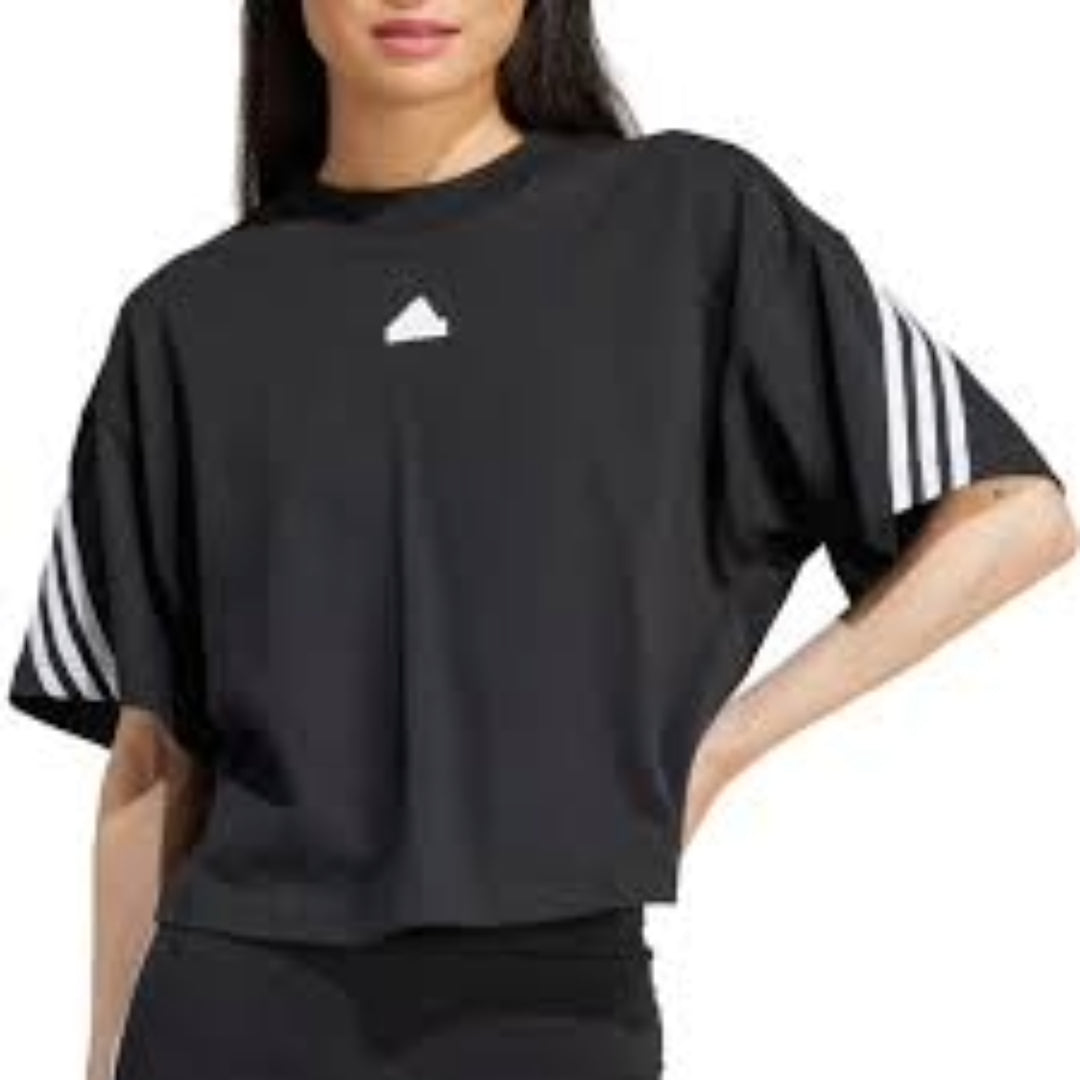 (WMNS) adidas Future Icons 3-Stripes T-Shirt Asia Sizing 'Black White' IP1571