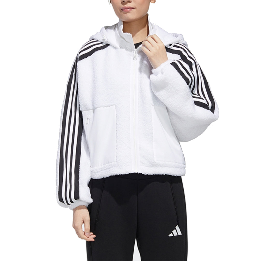 (WMNS) adidas Urban BOA Short Knitted Jacket Asia Sizing 'White Black' GM1424