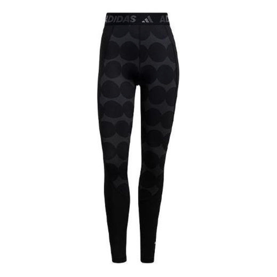 (WMNS) adidas Marimekko Techfit Long Tights Asia Sizing 'Black' GR8030