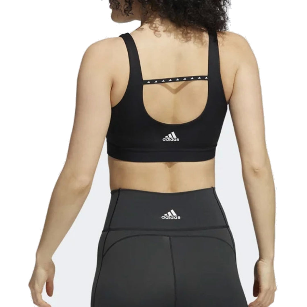 (WMNS) adidas DonAsia Sizing 't Rest Medium-Support 3-Stripes Bra 'Black White' GR8171