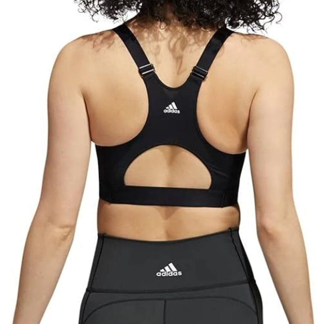 (WMNS) adidas Ultimate High-Support Logo Bra Asia Sizing 'Black White' GR8205