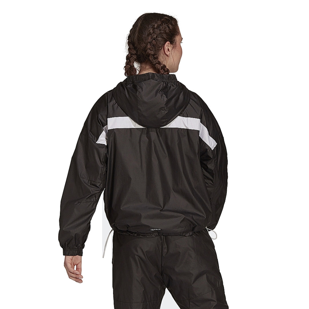 (WMNS) adidas WND.RDY Sports Jacket Asia Sizing 'Black White' GT3723