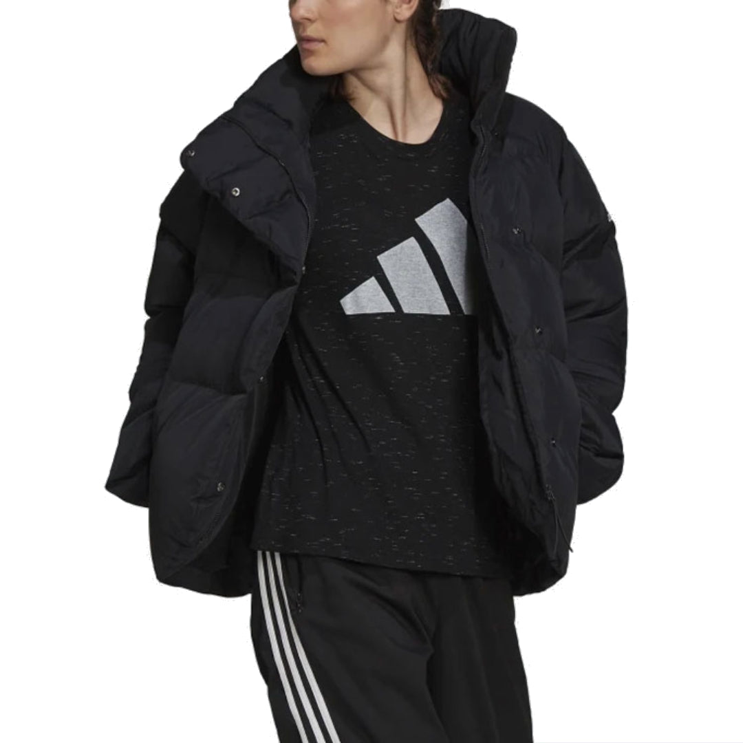 (WMNS) adidas Big Baffle Jacket Asia Sizing 'Black' GT6541