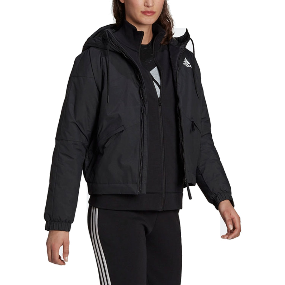 (WMNS) adidas Back to Sport Thermal Hooded Jacket Asia Sizing 'Black' GT6593