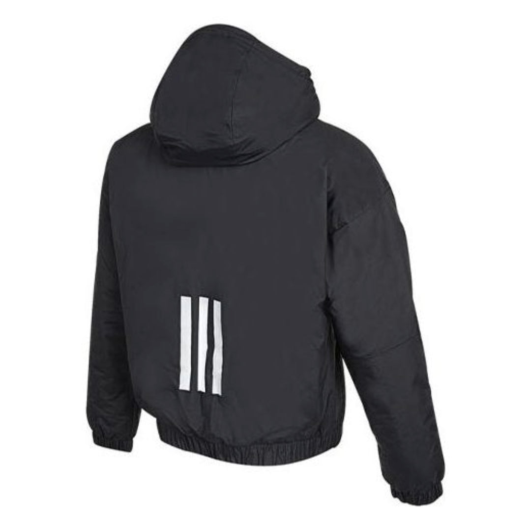 (WMNS) adidas Back to Sport Thermal Hooded Jacket Asia Sizing 'Black' GT6593