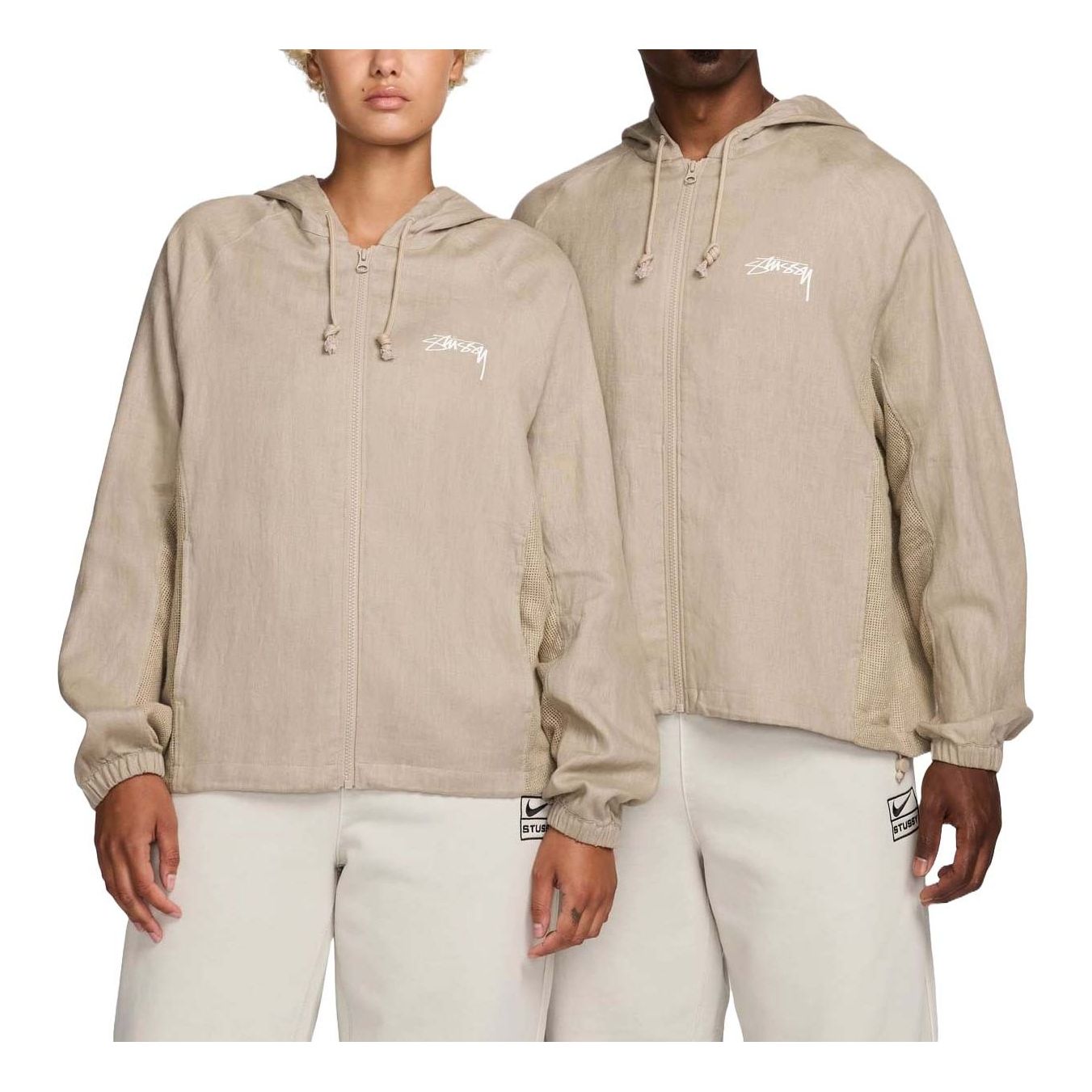 Nike x Stussy Linen Shell Jacket Asia Sizing 'Chino' FZ5752-263