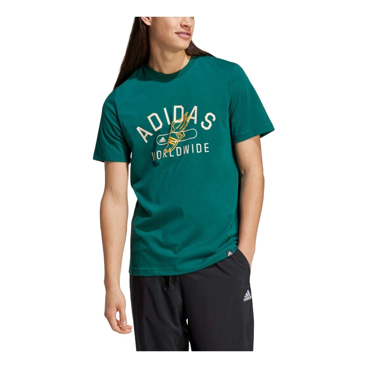 adidas Collegiate Graphic T-Shirt Asia Sizing 'Green' IZ1169