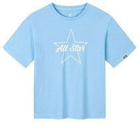 (GS) Converse Logo Printed T-Shirt 'Blue White' CV2422028GS-006
