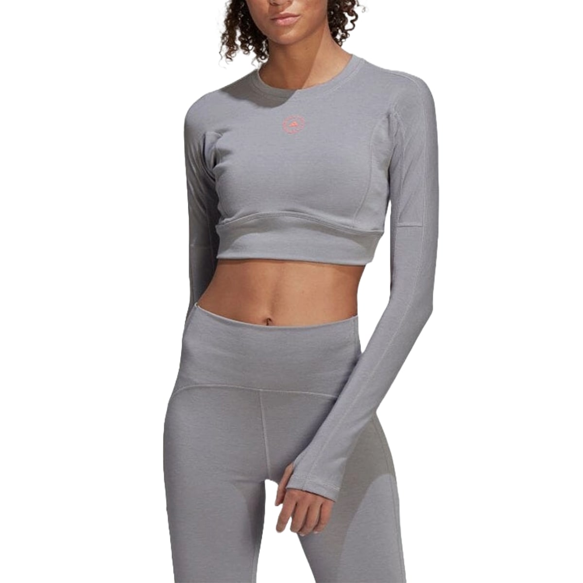 (WMNS) adidas by Stella McCartney TrueStrength Cropped Long Sleeve Asia Sizing 'Grey' HD9061