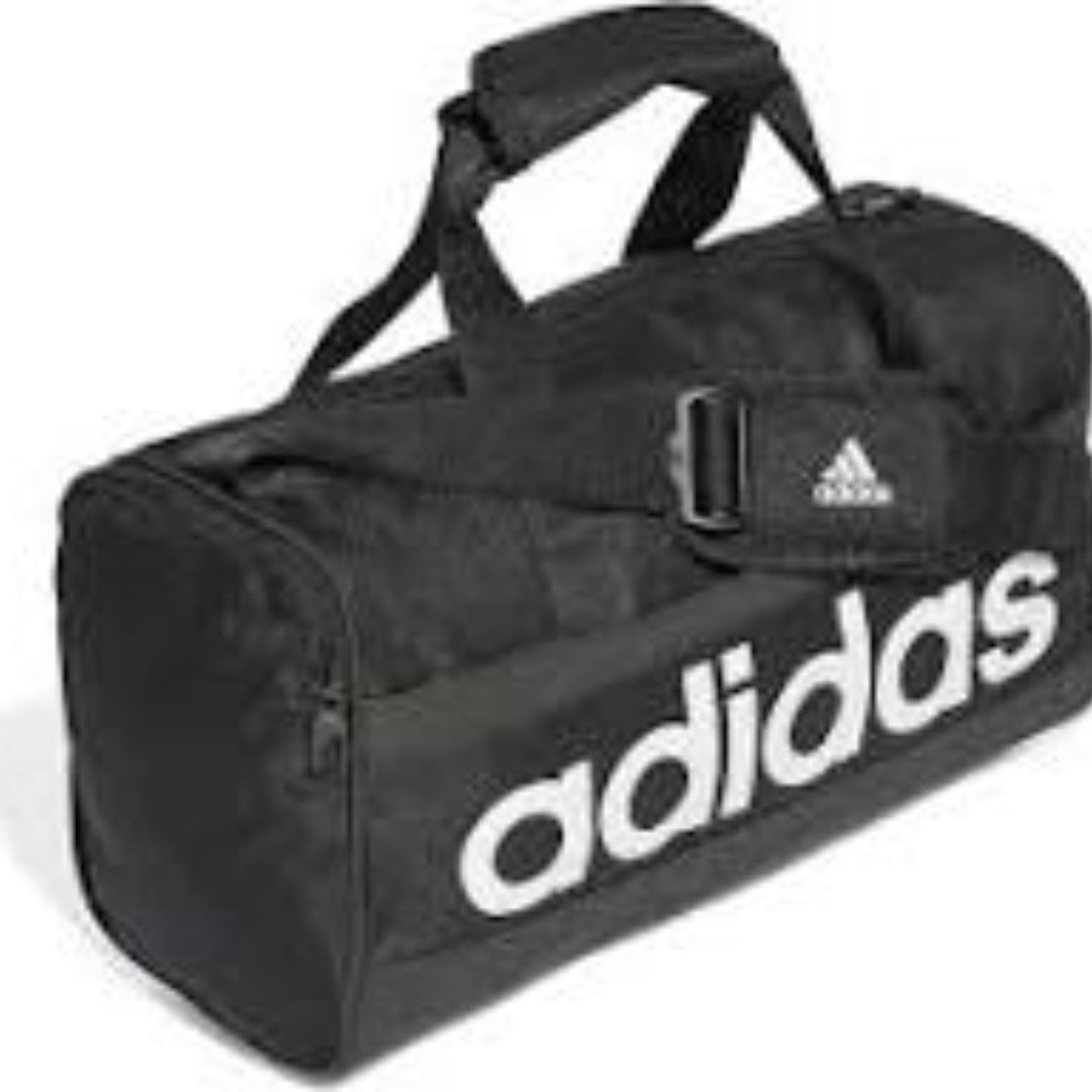 adidas Essentials Linear Duffel Bag 'Black White' HT4744