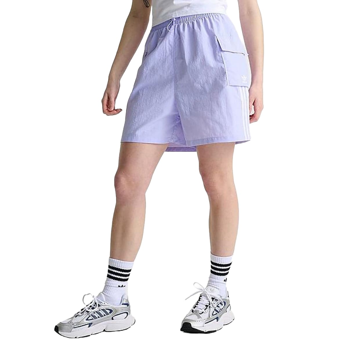 (WMNS) adidas Adicolor Cargo Shorts Asia Sizing 'Purple' JH1075