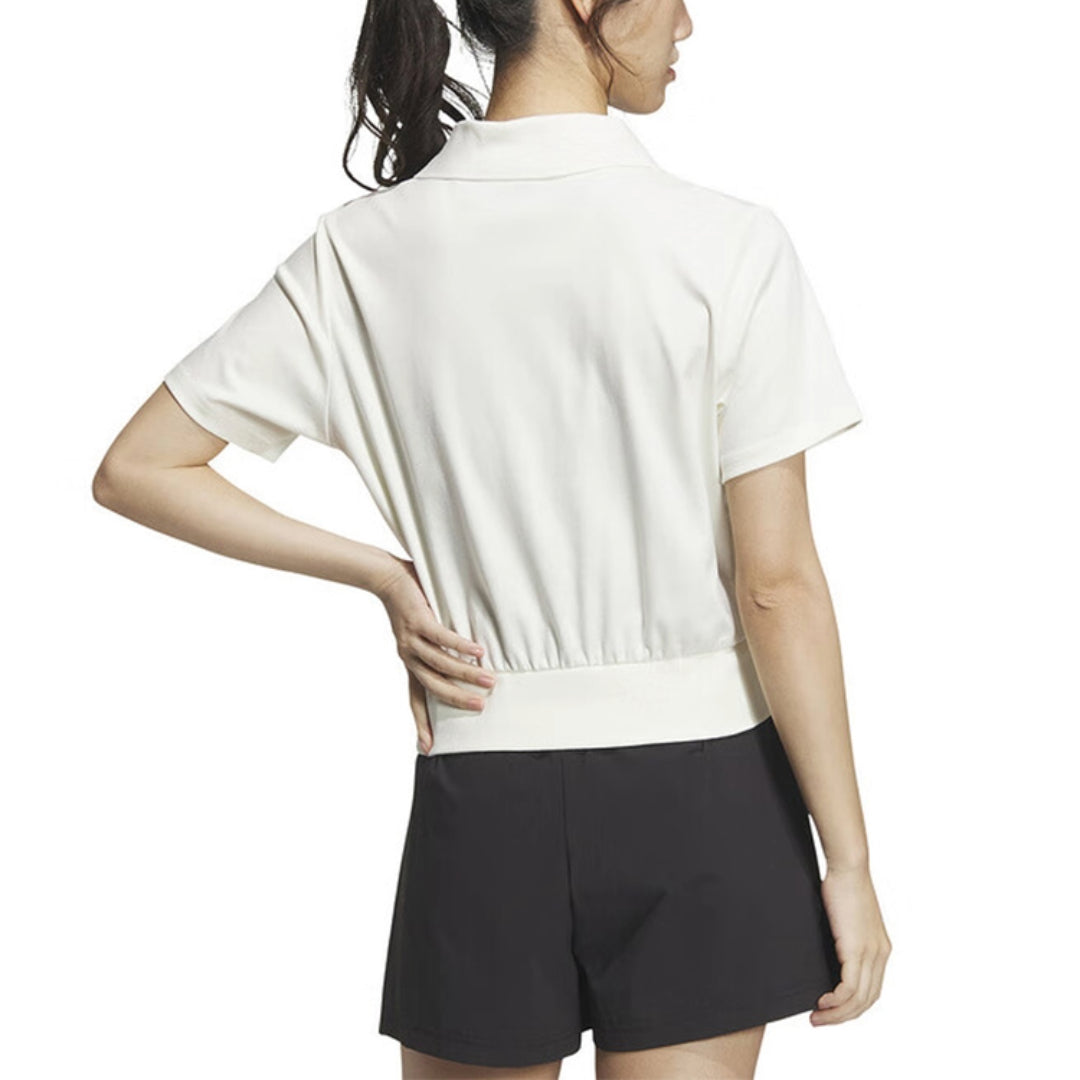 (WMNS) adidas Tech T-Shirt Asia Sizing 'White Black' IM8821
