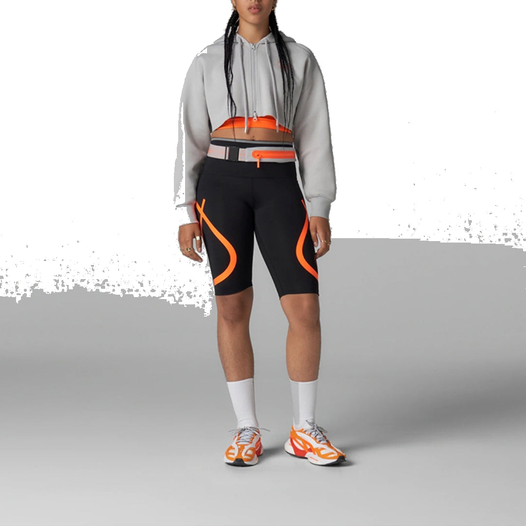 (WMNS) adidas by Stella McCartney TruePace Short Running Tights Asia Sizing 'Black Orange' HB6082