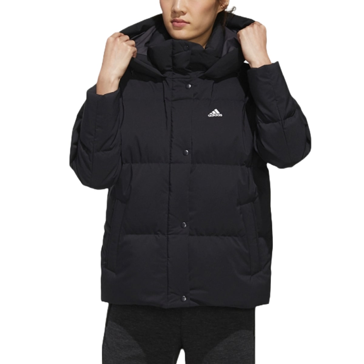 (WMNS) adidas Down Puff Winter Jacket Asia Sizing 'Black' EH3985