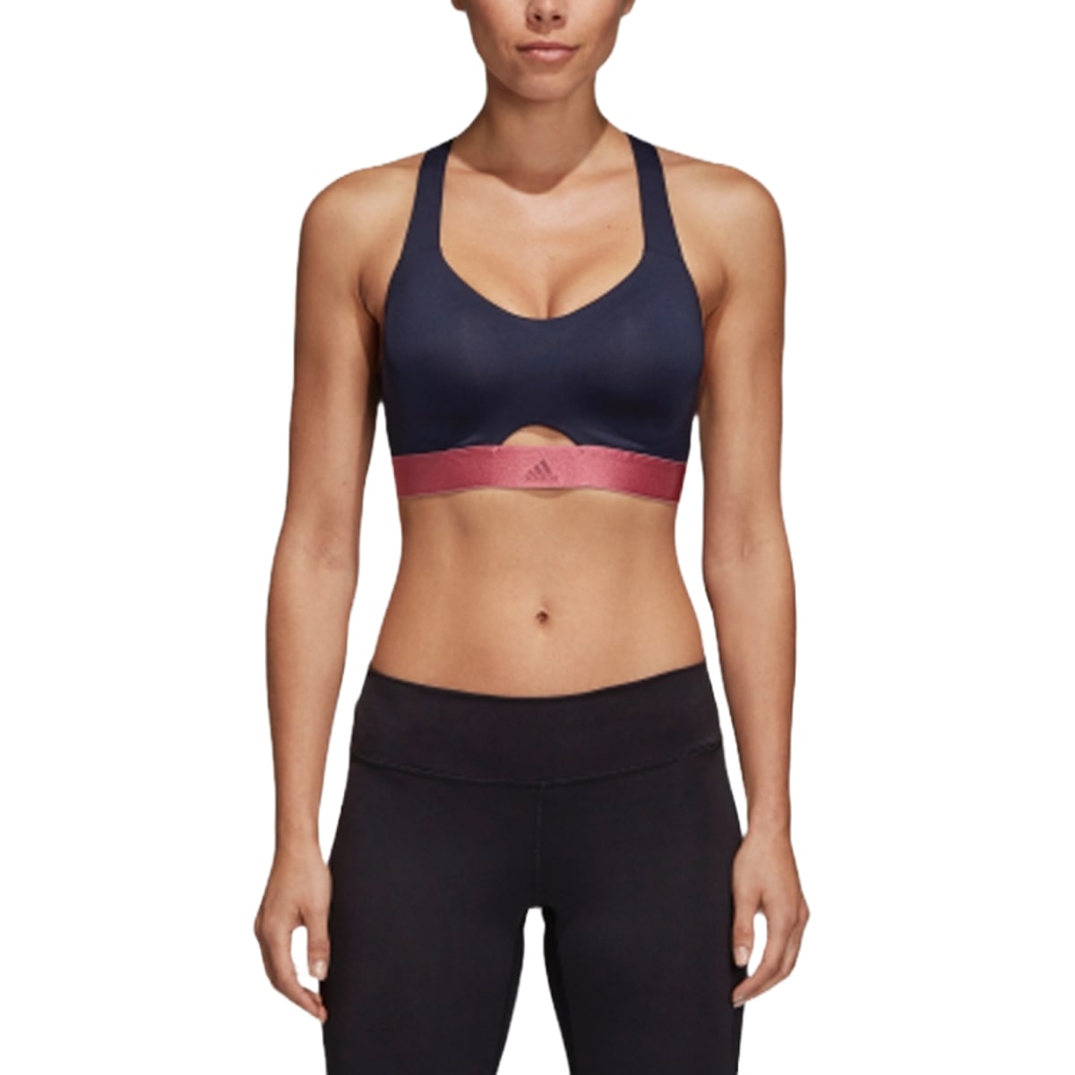 (WMNS) adidas Stringer Soft Bra Asia Sizing 'Black Red' CZ8058