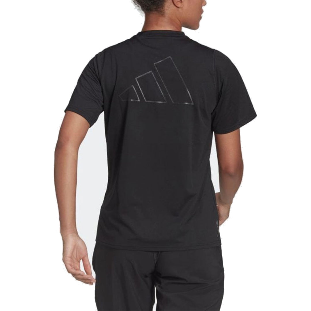 (WMNS) adidas Run Icon 3 Bar T-Shirt Asia Sizing 'Black' H57742