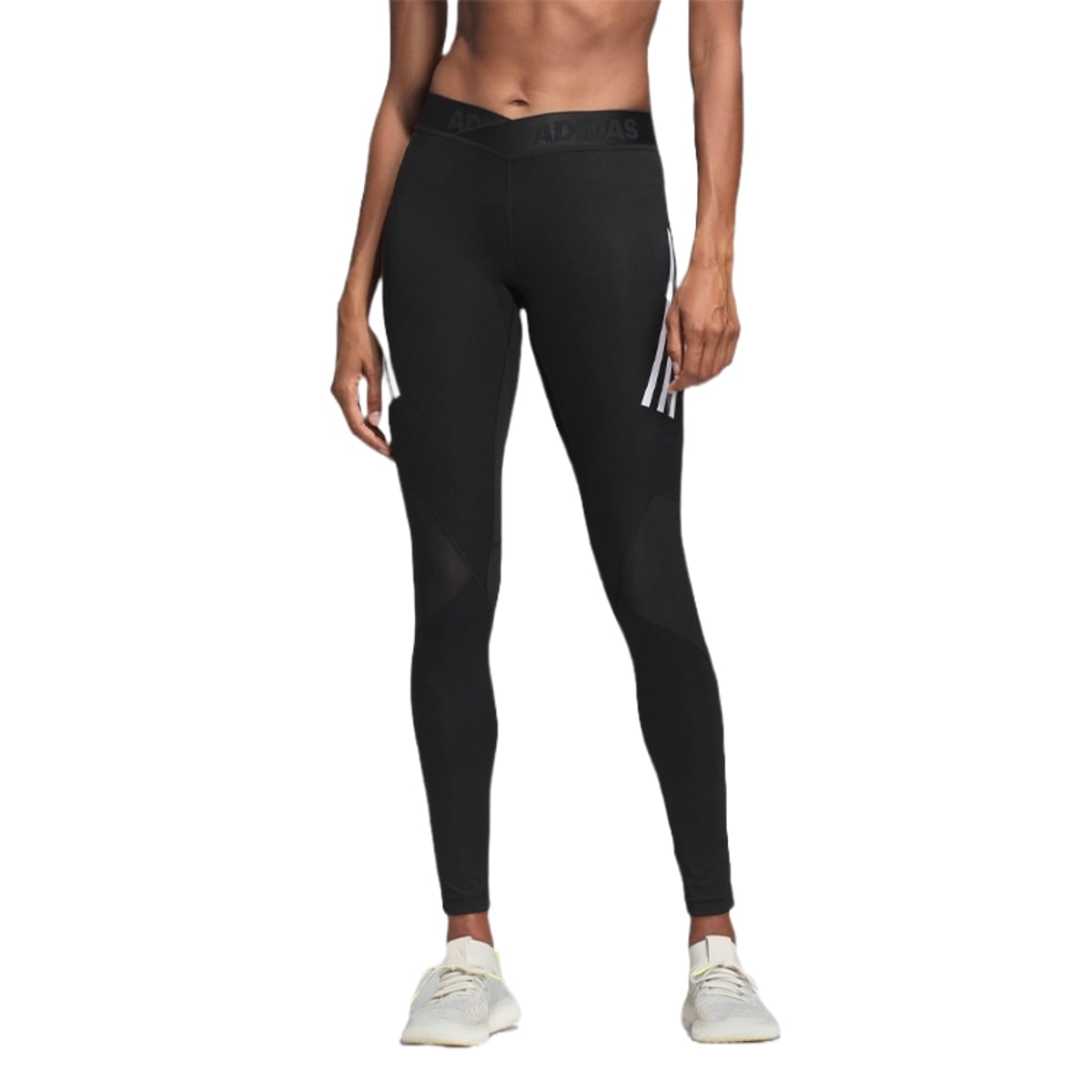 (WMNS) adidas Alphaskin Sport 3 Stripes Long Tights Asia Sizing 'Black' DQ3554