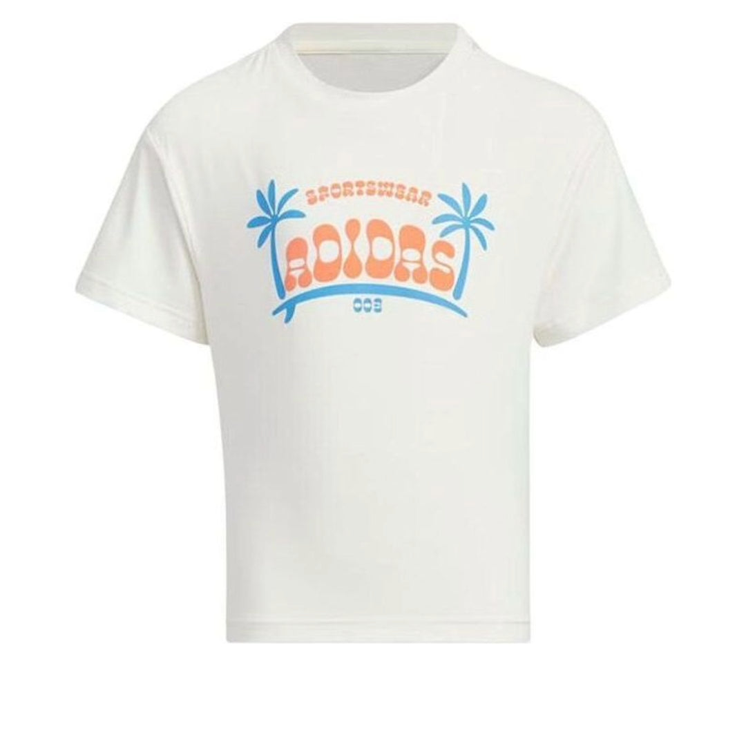 (GS) adidas Specific T-Shirt Asia Sizing 'White Blue Orange' IT1794