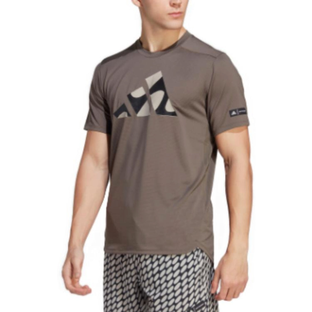 adidas x Marimekko Designed For Training T-shirt 'Brown Grey' HR8207