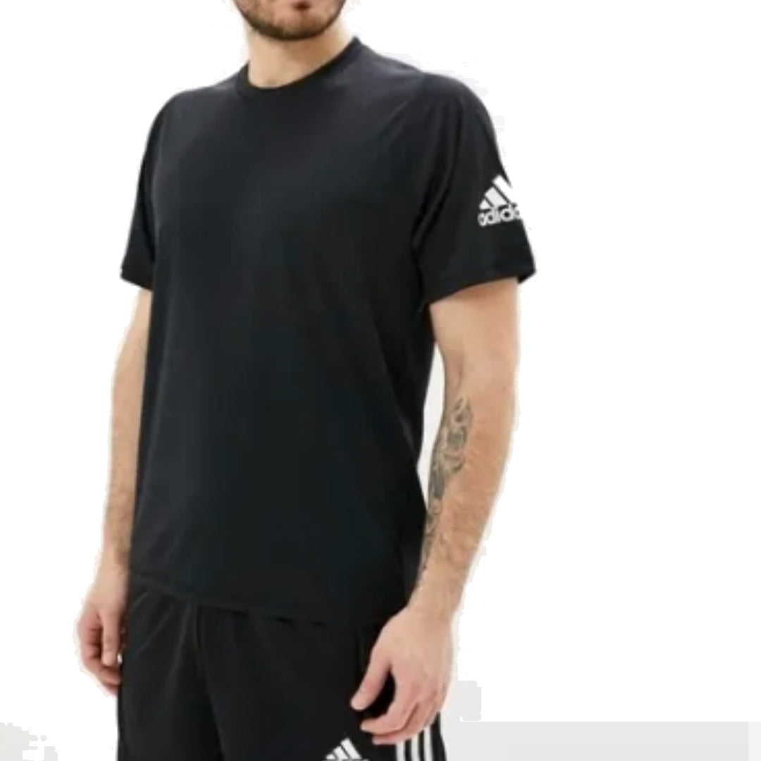 adidas Freelift Ultimate Aeroready D2M T-Shirt Asia Sizing 'Black Whtie' GU2771