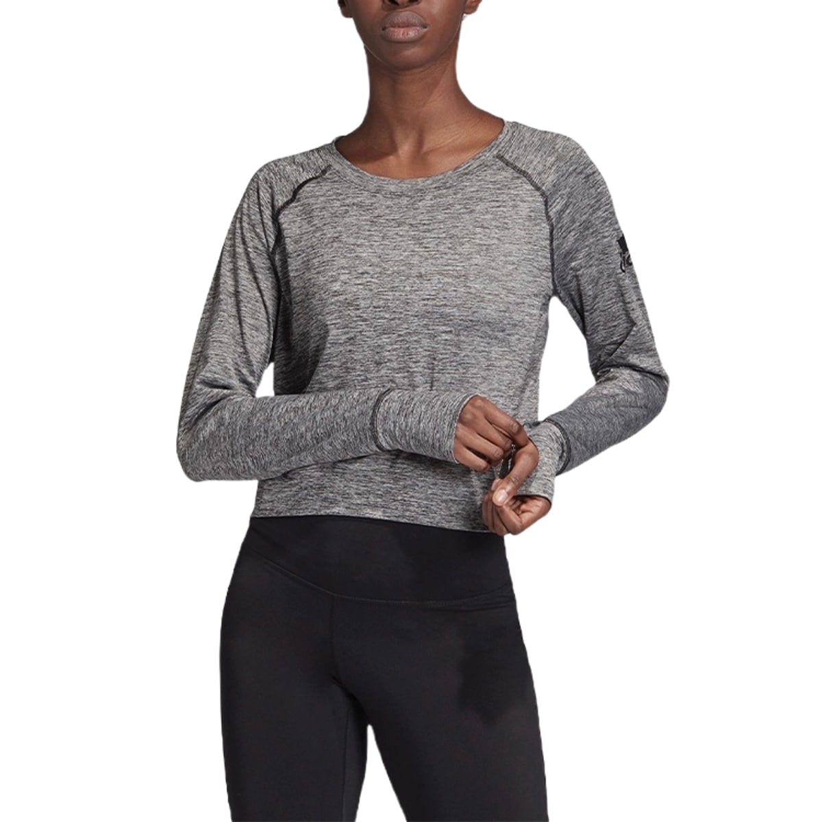(WMNS) adidas Stella McCartney Open Back Cover T-Shirt Asia Sizing 'Grey' DU3411