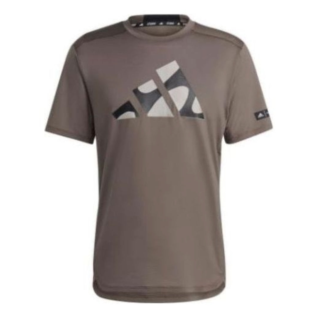 adidas x Marimekko Designed For Training T-shirt 'Brown Grey' HR8207