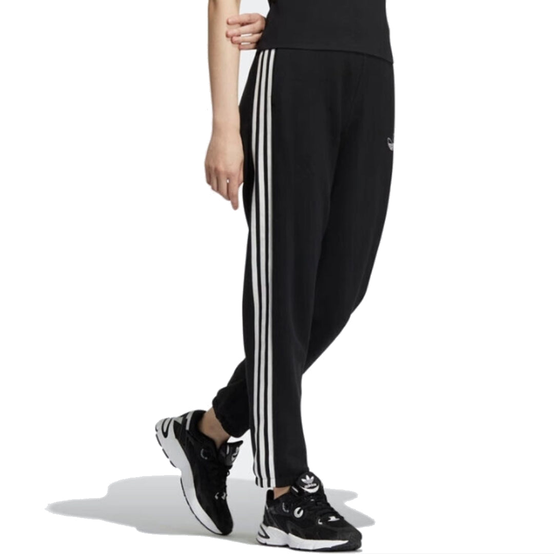 (WMNS) adidas 3-Stripes Casual Knit Track Pants Asia Sizing 'Black White' IC8125