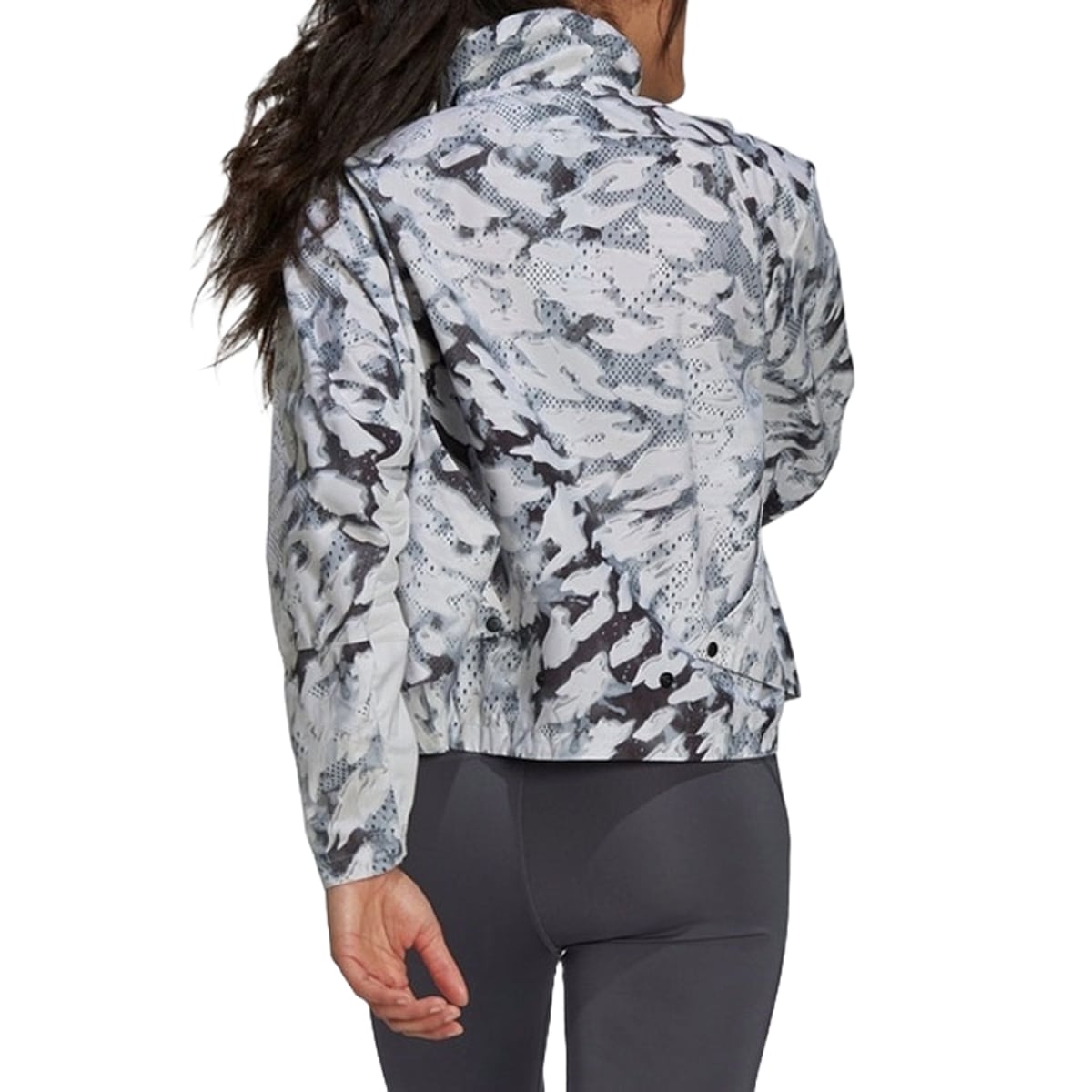 (WMNS) adidas Fast Graphic Primeblue Jacket Asia Sizing 'Grey' GU3828