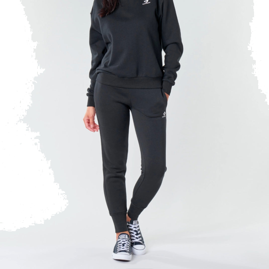 (WMNS) Converse Embroidered Star Chevron Pants Asia Sizing 'Black' 10020873-A01