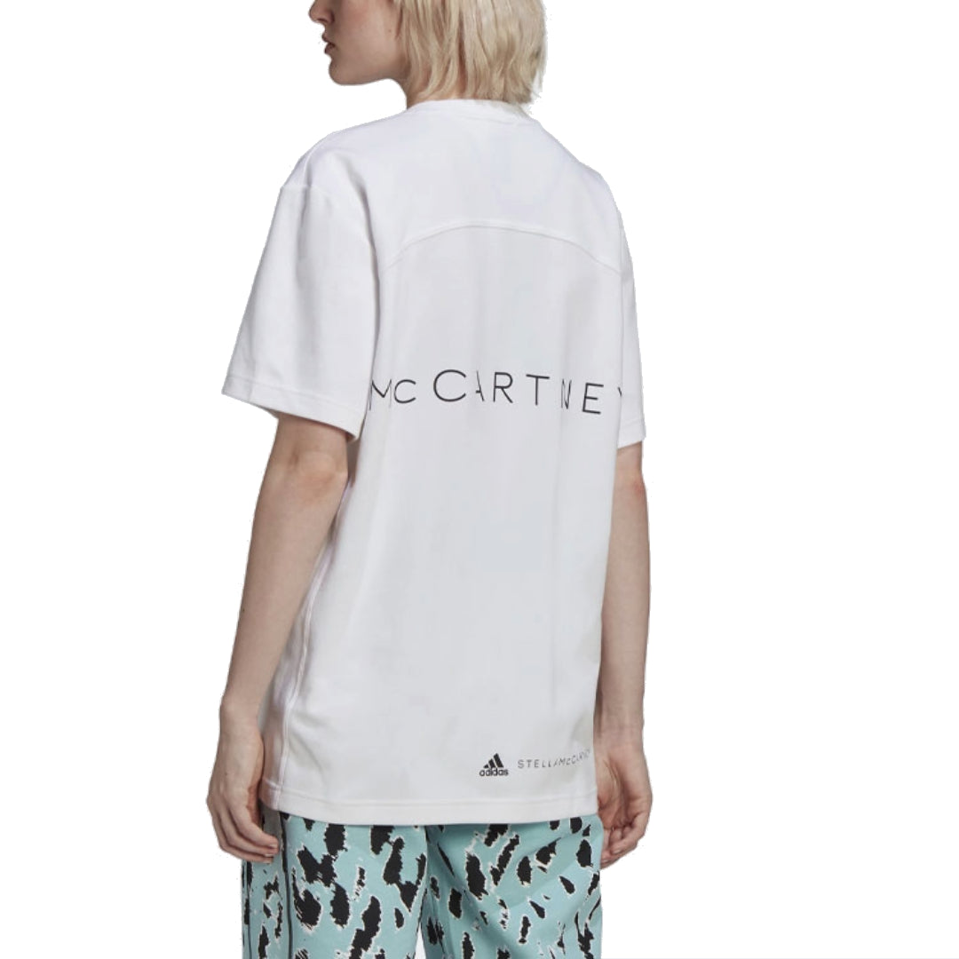 (WMNS) adidas by Stella McCartney Logo T-Shirt Asia Sizing 'White Black' HB7401