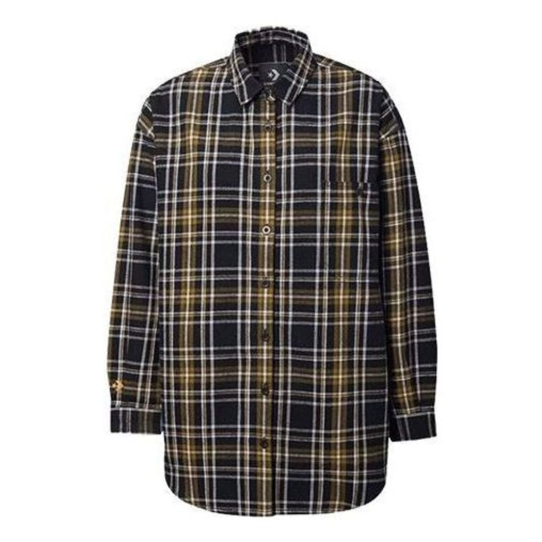 (WMNS) Converse Woven Jacket Asia Sizing 'Black Yellow' 10020880-A01
