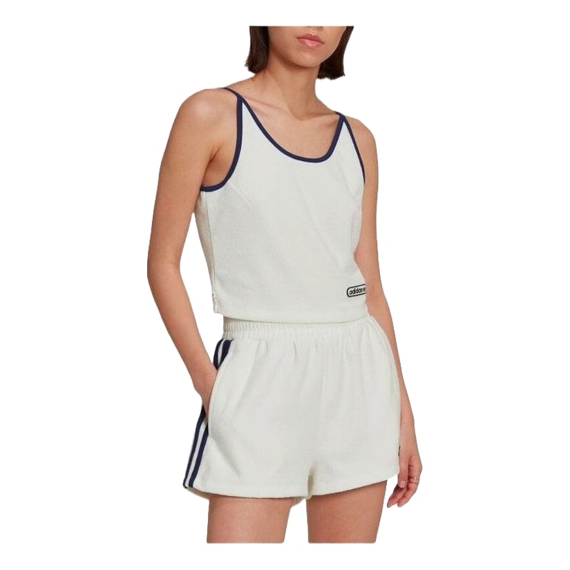 (WMNS) adidas Short Towel Terry Tank Top Asia Sizing 'White' HL6584