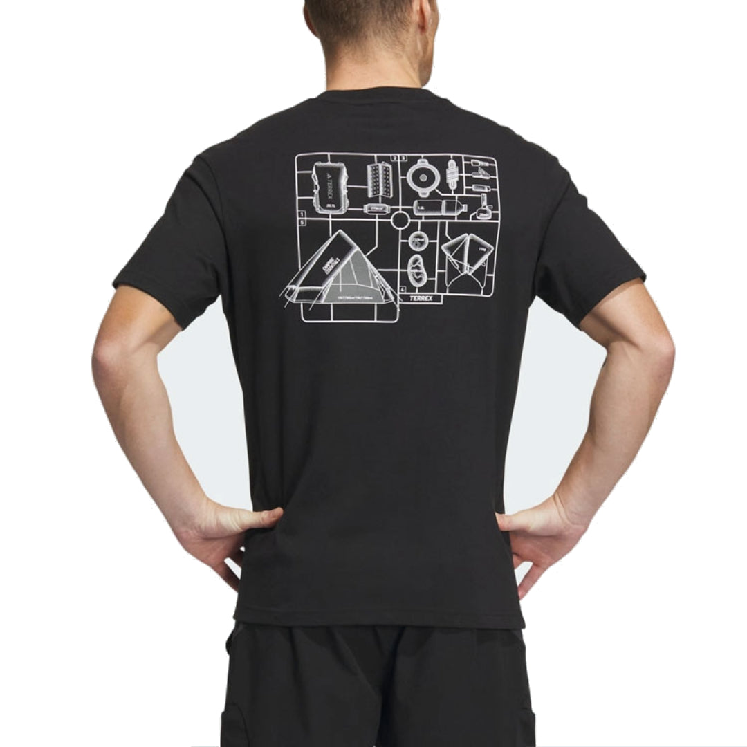 adidas Terrex Campyx Graphic T-Shirt Asia Sizing 'Black White' IC1948