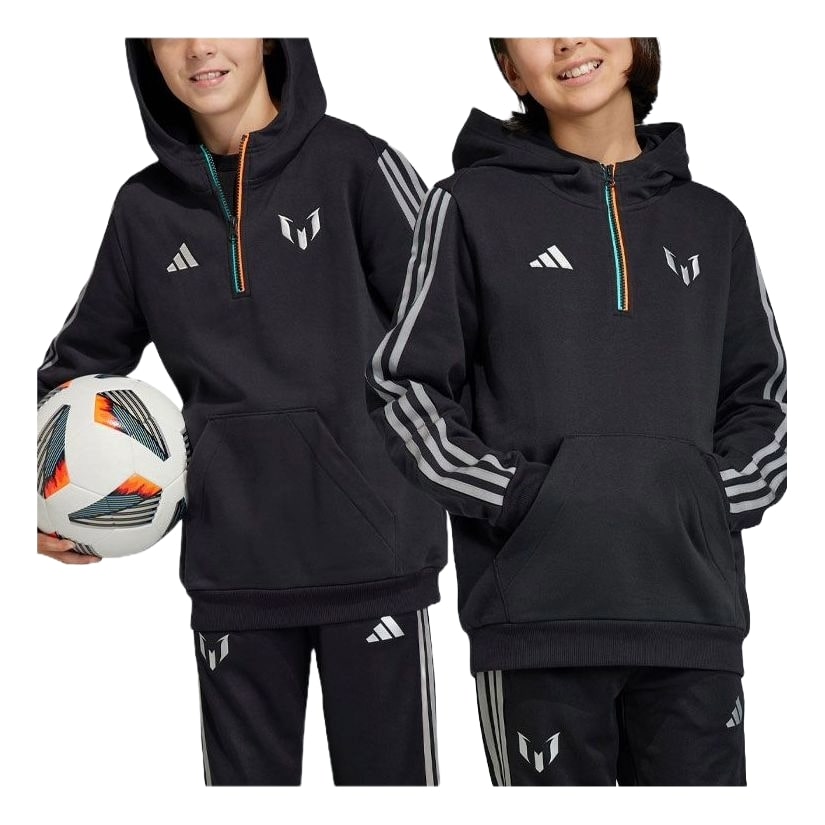 (GS) adidas Messi Sweat Hoodie 'Black White' HR4347