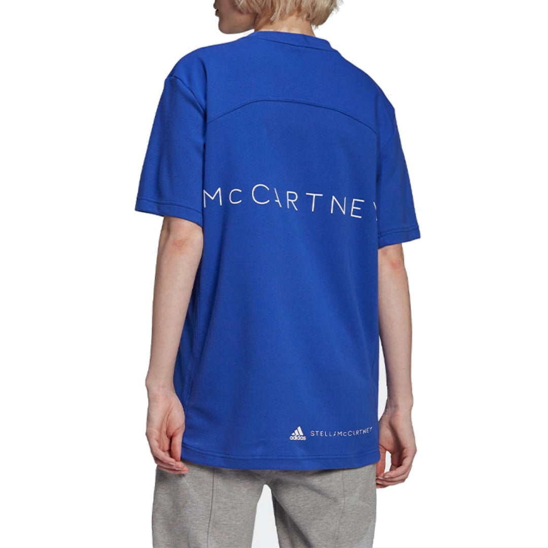 (WMNS) adidas by Stella McCartney Logo T-Shirt Asia Sizing 'Blue White' HB7403