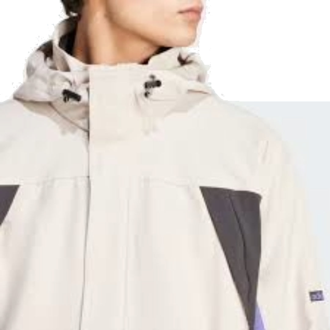 adidas Colorblock Anorak Asia Sizing 'White Purple' JF2855