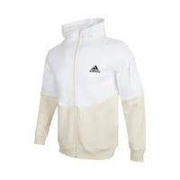 adidas Essentials For Gameday Fleece Full-Zip Hooded Jacket 'White' HL6911