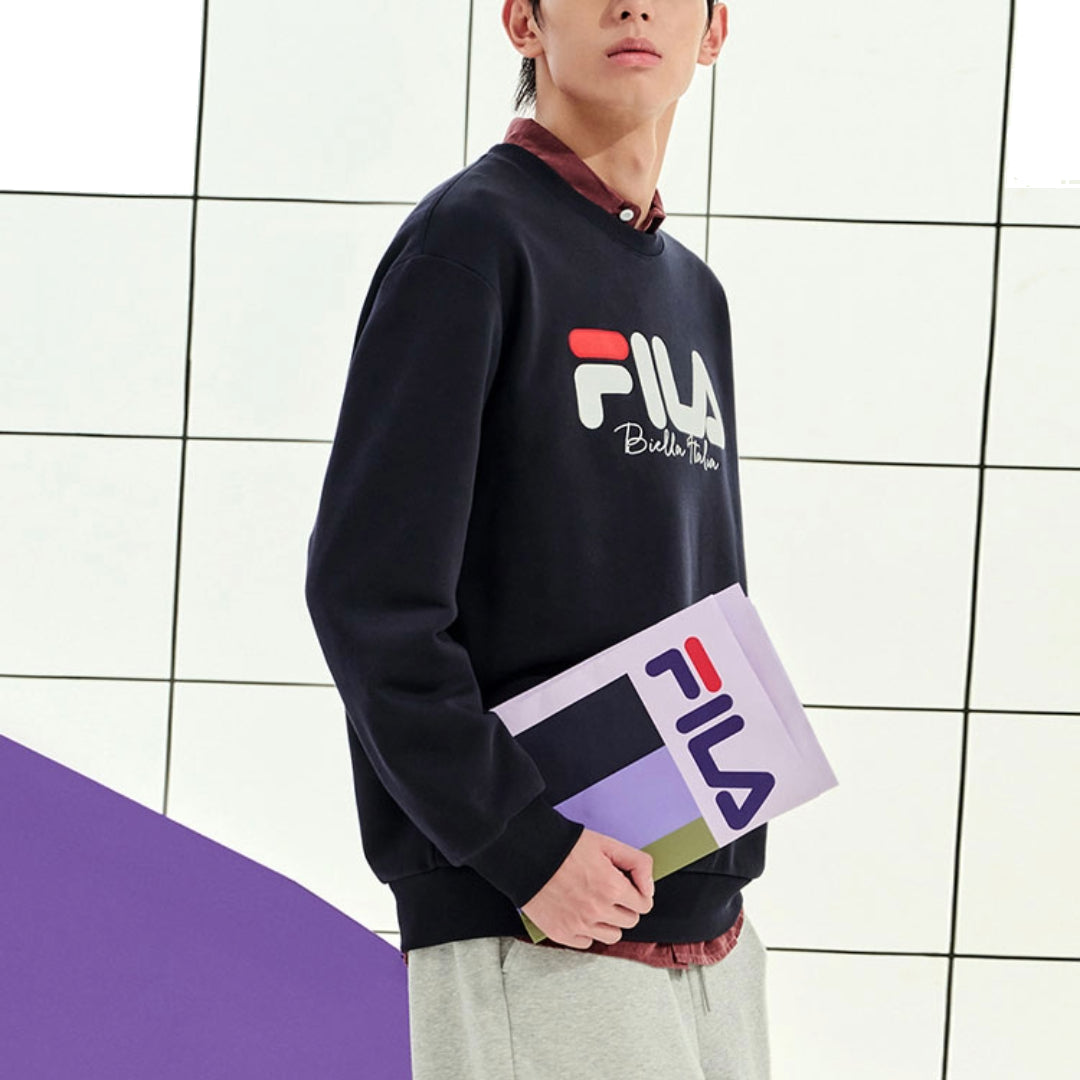 FILA Classic Logo Crew Sweater 'Black White' F11U249201F-NV