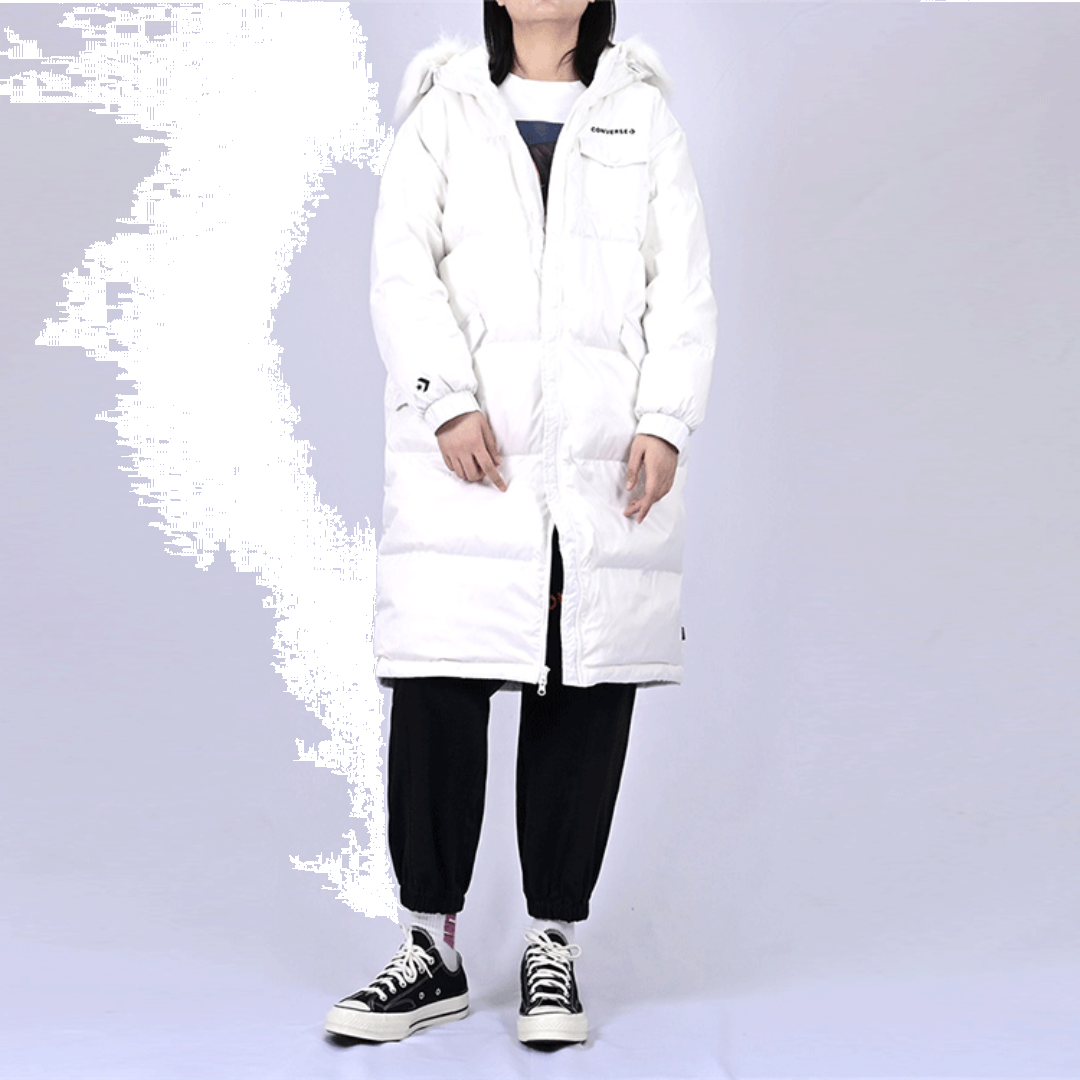 (WMNS) Converse Long Down Jacket Asia Sizing 'White' 10021989-A01