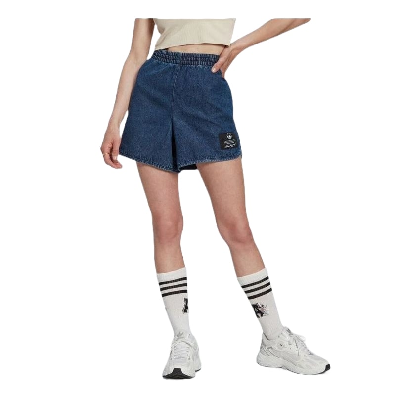 (WMNS) adidas Denim Shorts Asia Sizing 'Teal' HL9071