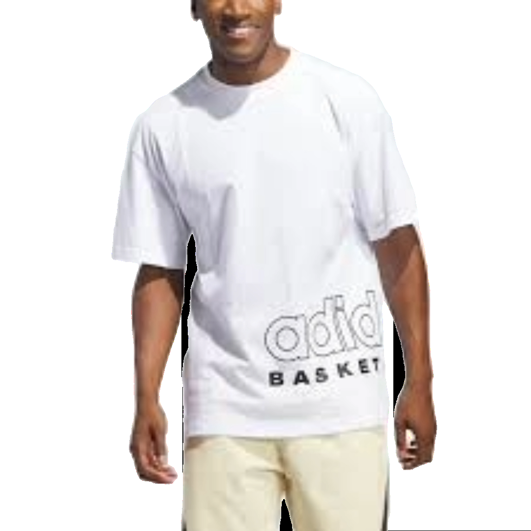 adidas Basketball Select T-Shirt Asia Sizing 'White' IS0525