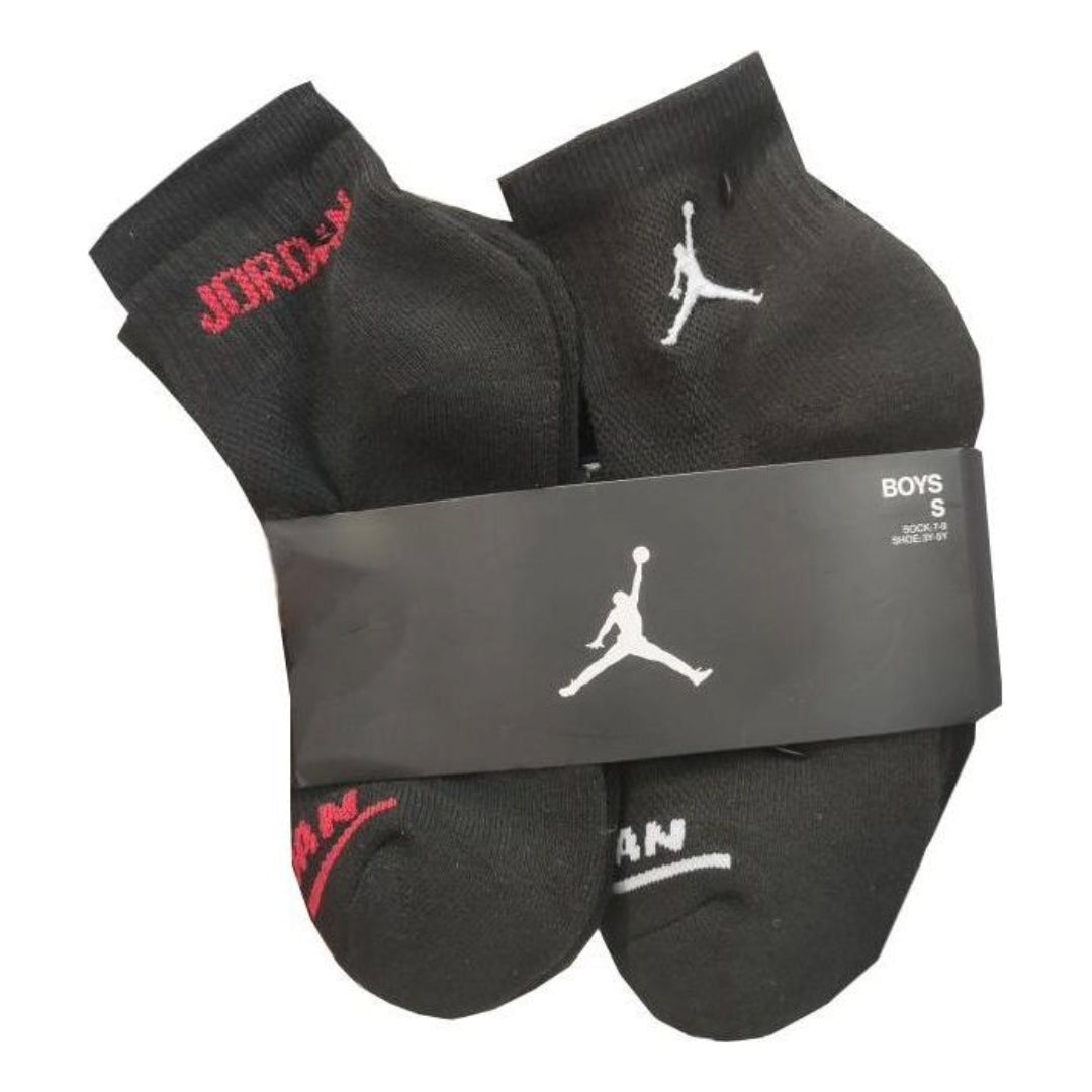(PS) Air Jordan Ankle Socks (6 Pairs) 'Black White Red' DC8913