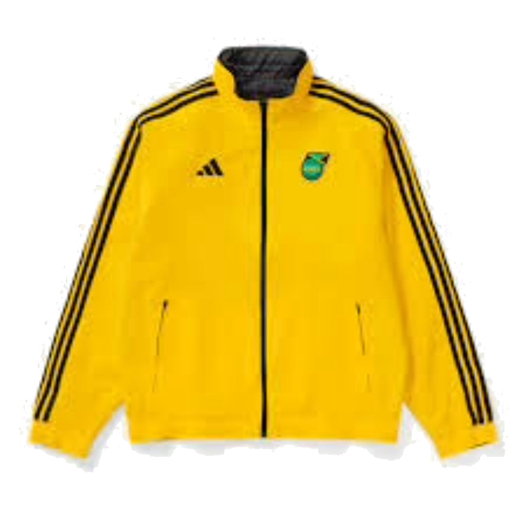 adidas Soccer Jamaica Anthem Jacket Asia Sizing 'Gold' IB7461