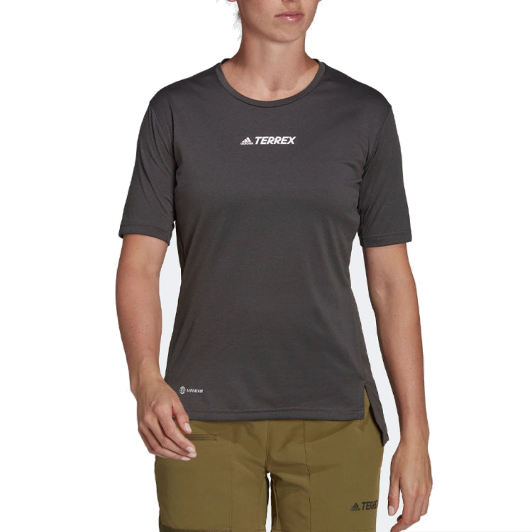 (WMNS) adidas Terrex Multi T-Shirt Asia Sizing 'Black' H53386